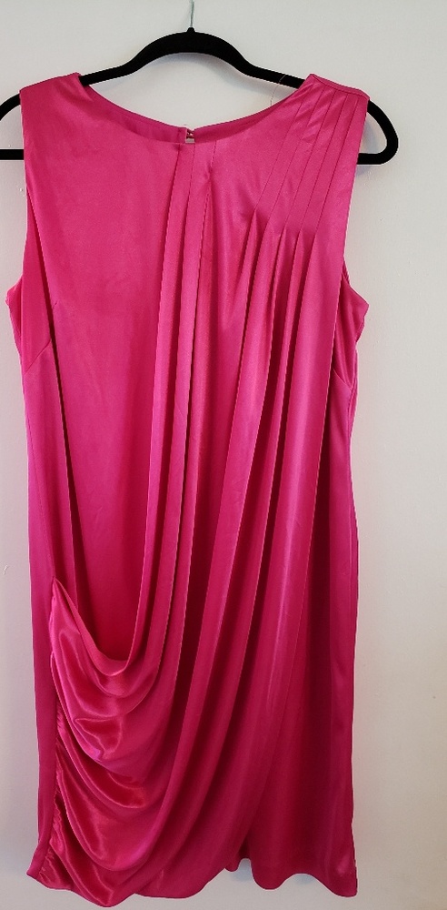 Draping pink dress